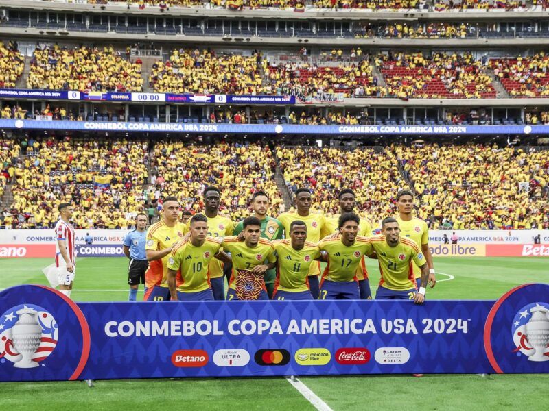 Registro general del equipo colombiano que debutó este lunes, 23 de junio, ante Paraguay en el grupo D de la Copa América, en el estadio NRG de Houston (Colombia. Texas, EE.UU.). EFE/Leslie Plazo