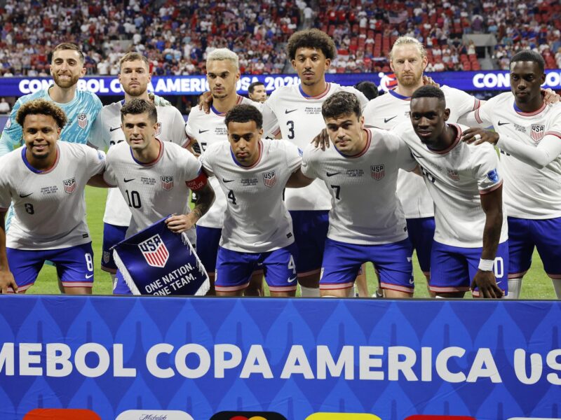 El equipo titular de Estados Unidos que enfrentó a Panamá en la fecha 2 del grupo C de la Copa América 2024 fue registrado el pasado 27 de junio, en el estadio Mercedes Benz de Atlanta (Georgia, EE.UU.) EFE/Erik S. Lesser